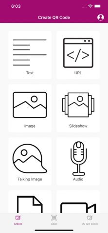 Cloud QR Generator для iOS — скриншот 1