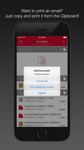 CloudPrint для iOS — скриншот 3