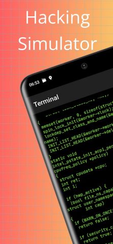 Code Typer — Hacking Simulator для Android — скриншот 1