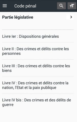 Code pénal des Français 2024 для Android — скриншот 1