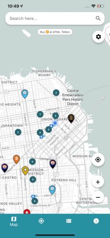 CoinATMRadar — Bitcoin ATM Map для iOS — скриншот 1