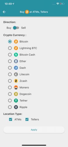 CoinATMRadar — Bitcoin ATM Map для iOS — скриншот 2