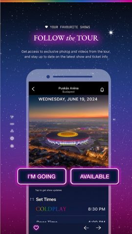 Coldplay для Android — скриншот 1