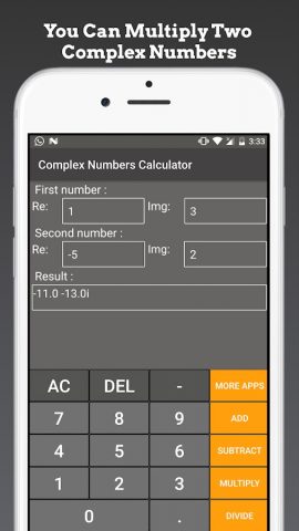 Complex Numbers Calculator для Android — скриншот 2