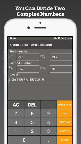 Complex Numbers Calculator для Android — скриншот 4