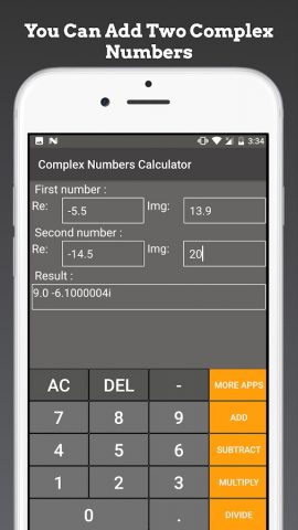 Complex Numbers Calculator для Android — скриншот 5