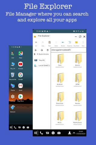 Computer Launcher — win style для Android — скриншот 3