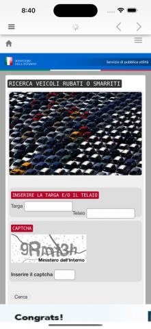 Controllo Targa для iOS — скриншот 2
