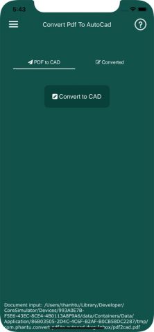 Convert PDF to AutoCad для iOS — скриншот 3