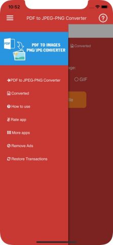 Convert PDF to JPG,PDF to PNG для iOS — скриншот 1