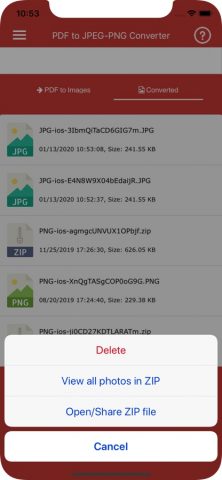 Convert PDF to JPG,PDF to PNG для iOS — скриншот 4