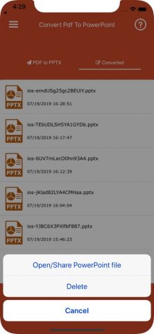 Convert PDF to PowerPoint для iOS — скриншот 4
