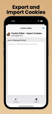 Cookie-Editor для iOS — скриншот 3