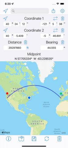 Coordinates Calculator Pro для iOS — скриншот 2