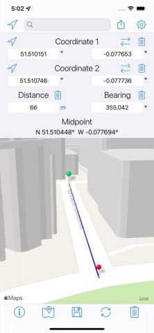 Coordinates Calculator Pro для iOS — скриншот 3