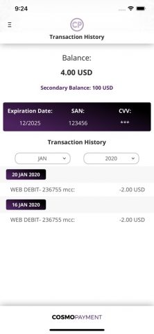 CosmoPayment — скриншот 3