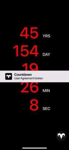 Приложение Обратный Отсчёт для iOS — скриншот 3