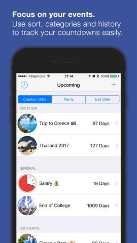 Countdown Timer: Count to Days для iOS — скриншот 1