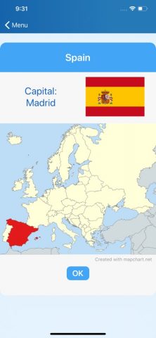 Countries of Europe — Quiz для iOS — скриншот 3