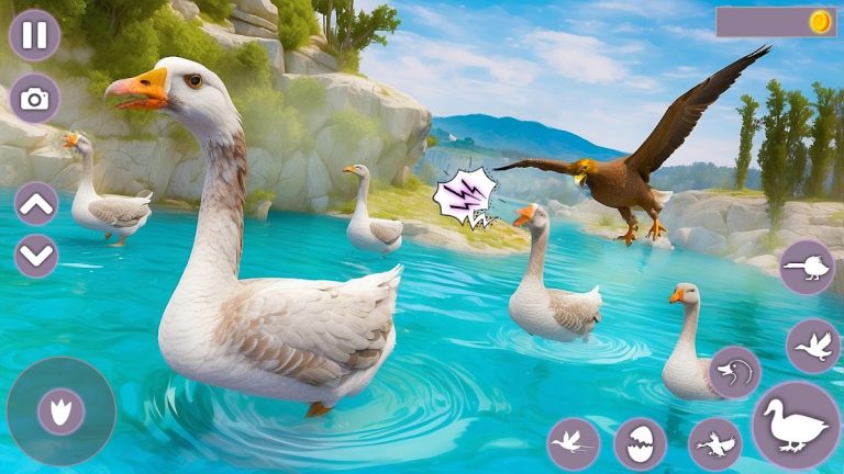 Crazy Goose Family Simulator для Android — скриншот 1