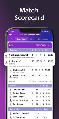 Cricket Live Score : CricTime для Android — скриншот 4