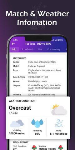 Cricket Live Score : CricTime для Android — скриншот 5