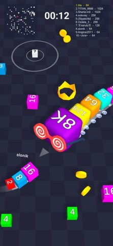 Cube Arena 2048: кубик-змейка — скриншот 3