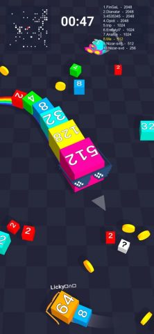Cube Arena 2048: кубик-змейка — скриншот 4