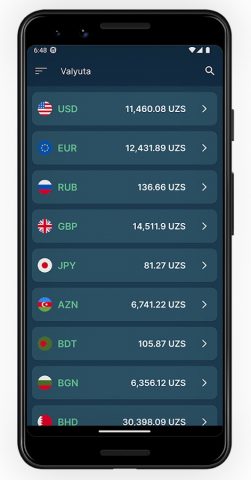 CurrencyUz для Android — скриншот 1