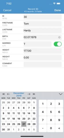 DBF Viewer and Editor для iOS — скриншот 5
