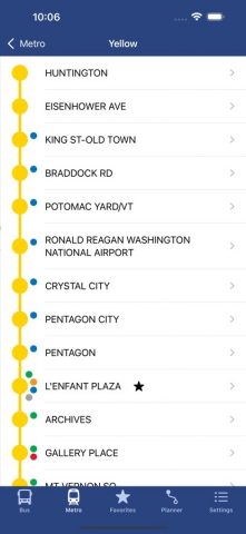 DC Metro and Bus — Tracker для iOS — скриншот 2