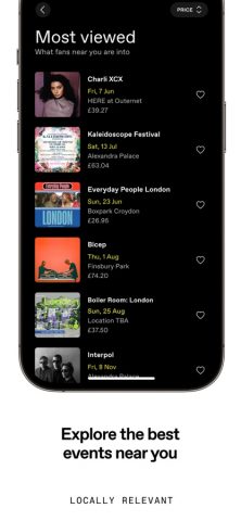 DICE: Live Shows для iOS — скриншот 2