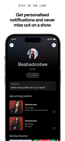 DICE: Live Shows для iOS — скриншот 3