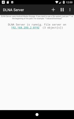 DLNA Server для Android — скриншот 1