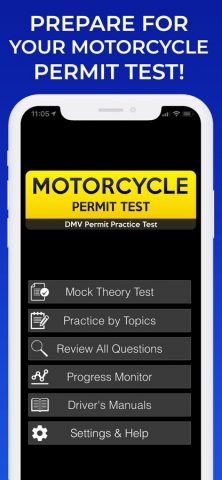 DMV Motorcycle Permit Test для iOS — скриншот 1