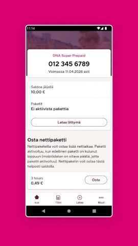 DNA Prepaid для Android — скриншот 2