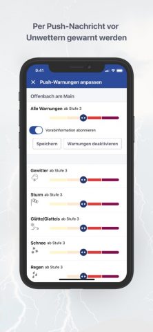 DWD WarnWetter для iOS — скриншот 3