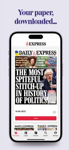 Daily Express Newspaper для iOS — скриншот 2