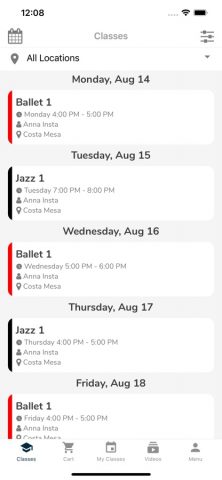 Dance Studio Manager для iOS — скриншот 1