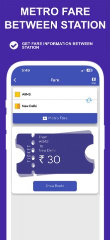 Delhi Metro Route Map and Fare для iOS — скриншот 4