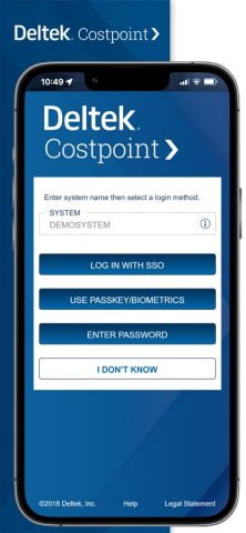 Deltek Costpoint для iOS — скриншот 2