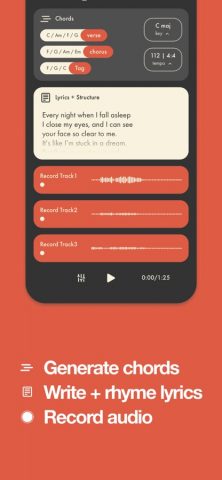 Demo: Songwriting Studio для iOS — скриншот 2