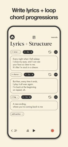 Demo: Songwriting Studio для iOS — скриншот 5