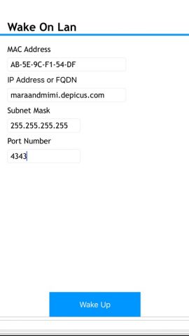 Depicus Wake On Lan для iOS — скриншот 1