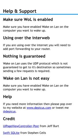 Depicus Wake On Lan для iOS — скриншот 4