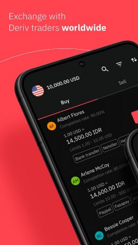Deriv P2P для Android — скриншот 1