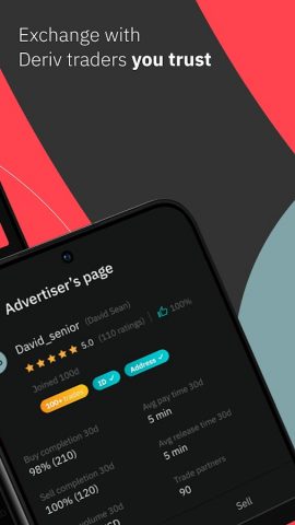 Deriv P2P для Android — скриншот 2