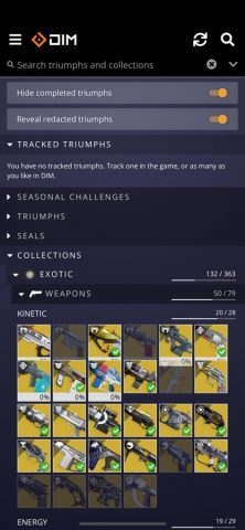 Destiny Item Manager для iOS — скриншот 5