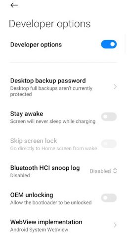 Developer Options для Android — скриншот 1