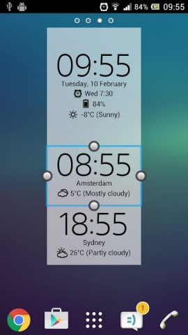 Digital Clock Widget Xperia для Android — скриншот 4
